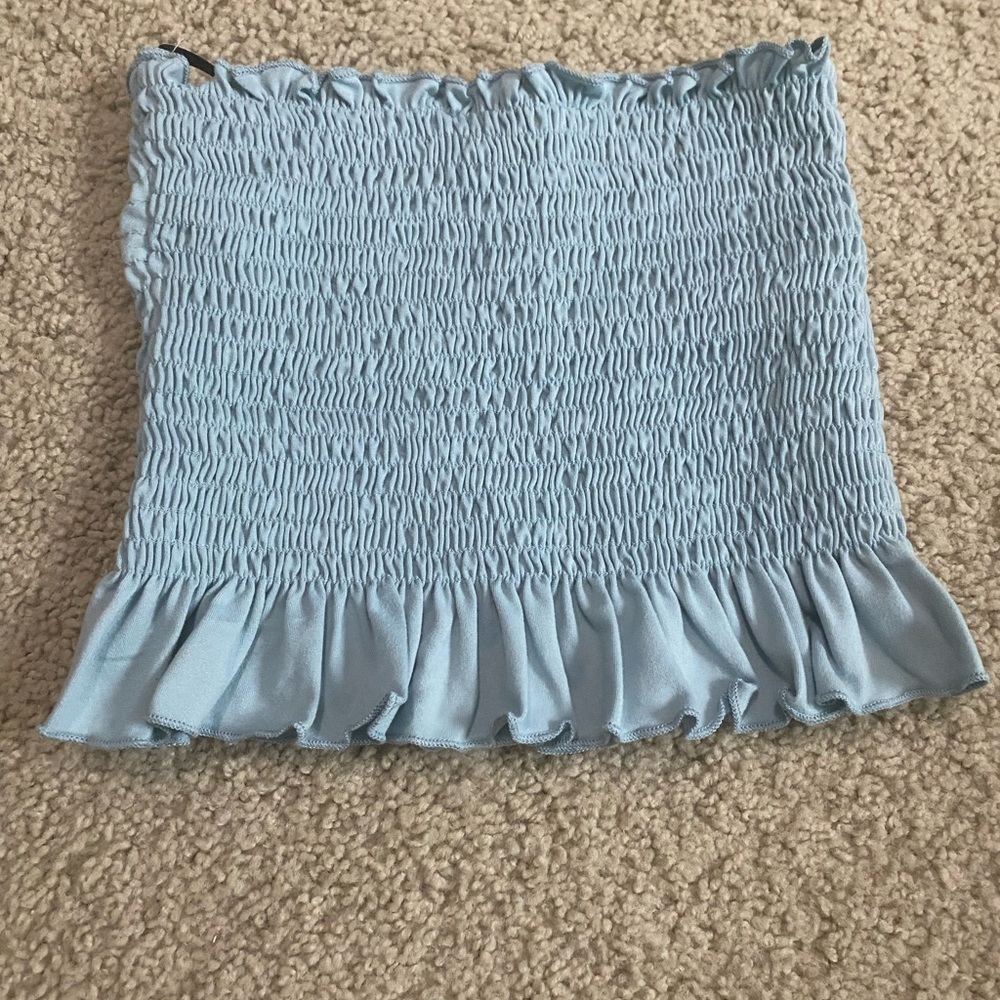 forever21 blue tube top